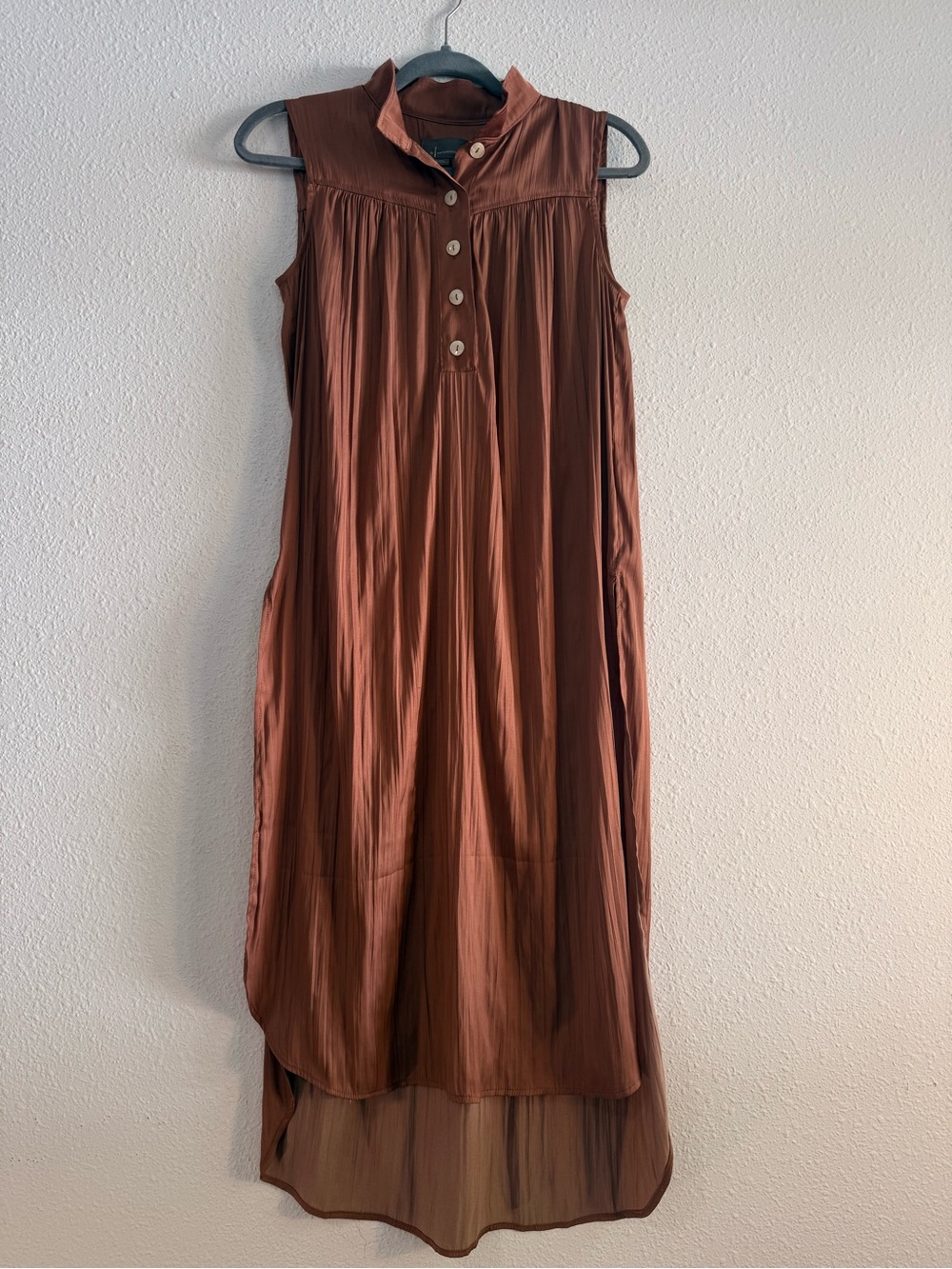 Anthropologie Sleeveless Long Crinkle Dress Size XS